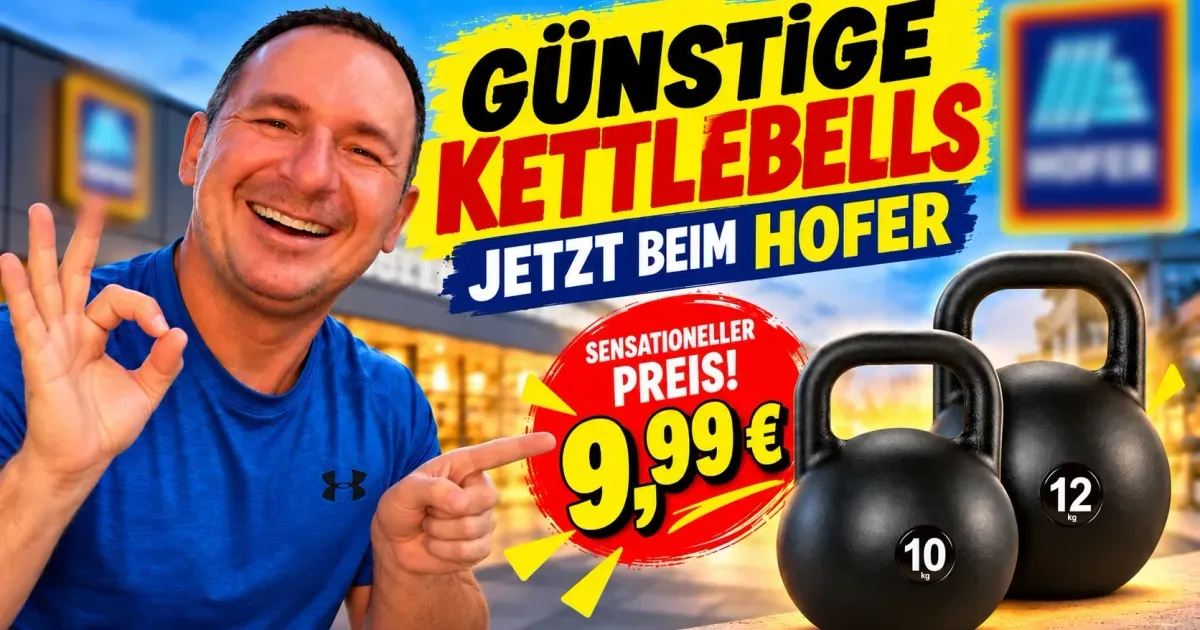 Daniel mit zwei Kettlebells – Werbebild · KI
