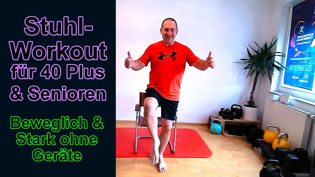 Ganzkörper-Workout mit Stuhl für Senioren & 40 Plus 🪑 Krafttraining Zuhause gegen Schmerzen 💪