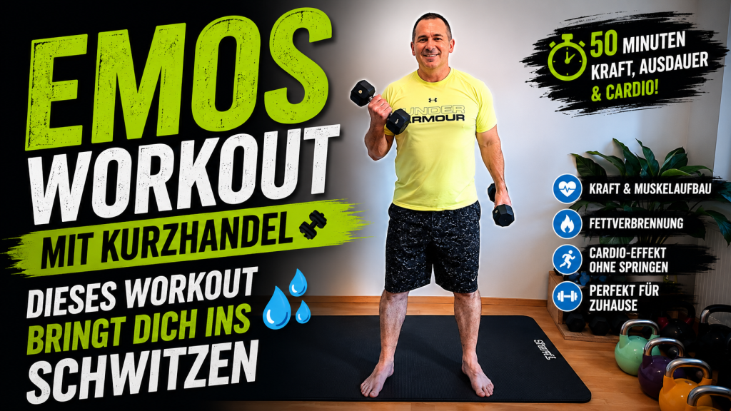 Willkommen zu unserem neuen EMOS-Workout! 🔥
EMOS bedeutet Every Minute One Special – und genau das macht dieses Training so besonders.