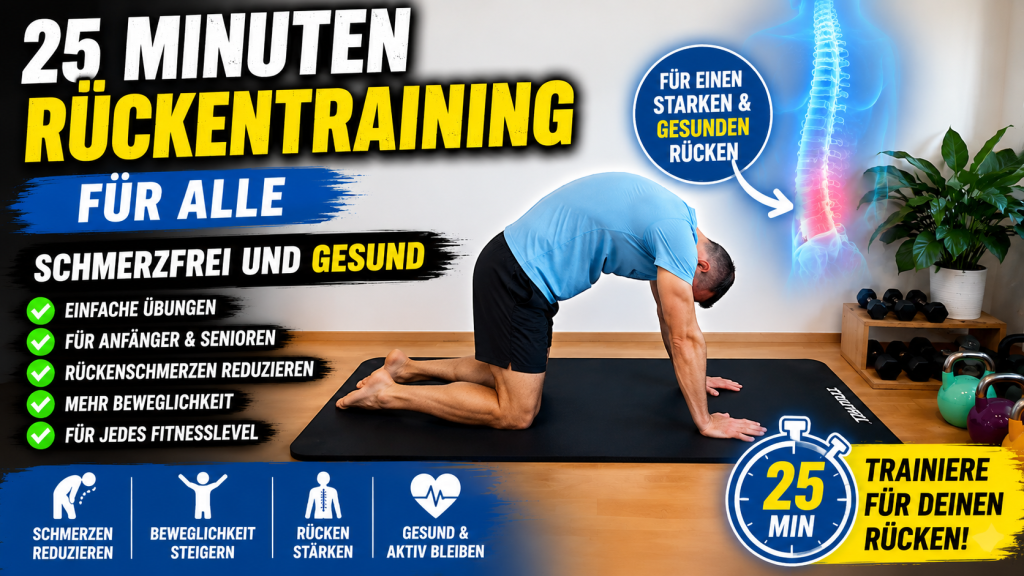 Leidest du unter Rückenschmerzen, Verspannungen oder einem steifen Rücken? Dann ist dieses Training genau das Richtige für dich!