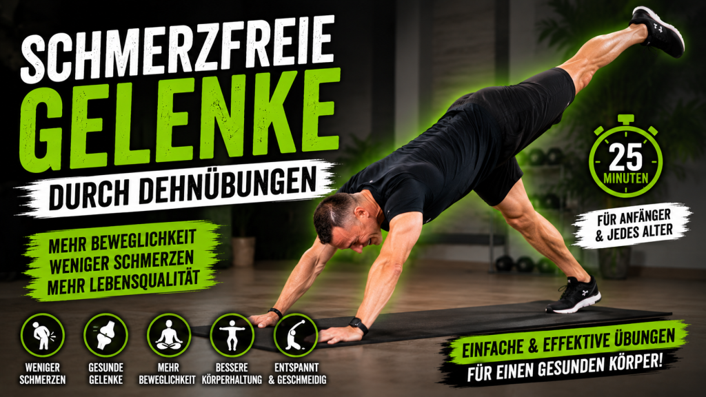 Fühlst du dich manchmal steif und unbeweglich?
Der Rücken zieht, die Hüfte ist fest oder die Gelenke fühlen sich nicht mehr so geschmeidig an?
Dann ist dieses Workout genau das Richtige für dich! 😊