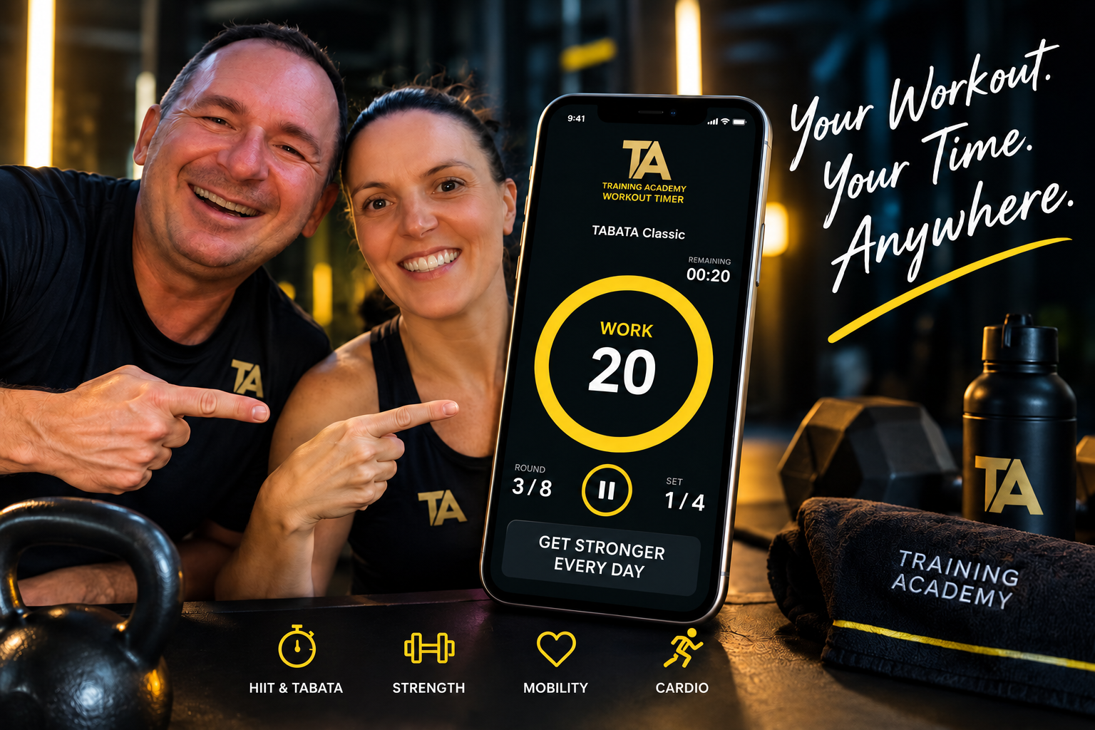 Teste jetzt unseren neuen TRAINING ACADEMY WORKOUT TIMER – kostenlos, direkt im Browser und ohne Anmeldung.
Stell dein Workout ein, starte den Timer und finde heraus, wie flexibel dein Training damit wird.
Jetzt gratis ausprobieren – und uns danach sagen, was du davon hältst.